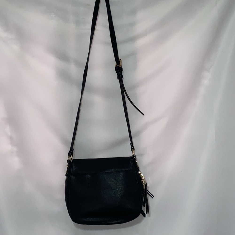ANTIK KRAFT Elegant Black Crossbody Bag ZIP AROUND ADJ STRAP GOLD HARDWEAR CLEAN - Picture 12 of 16